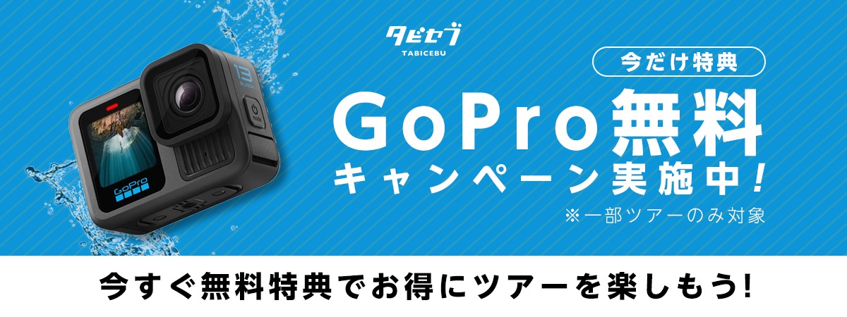 \今だけ/GoPro無料キャンペーン実施中!※一部ツアーのみ実施